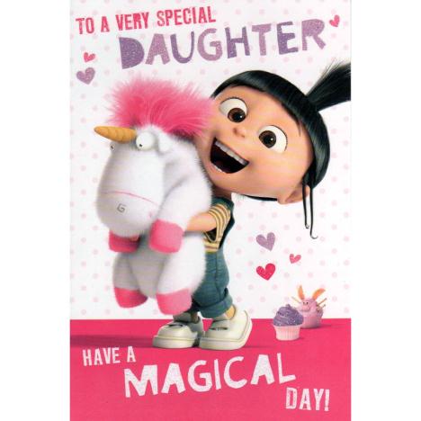 Special Daughter Agnes & Fluffy Unicorn Minions Card 